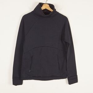 Athleta Polartec Funnel Neck Black Pullover Sweatshirt Womens Sz S